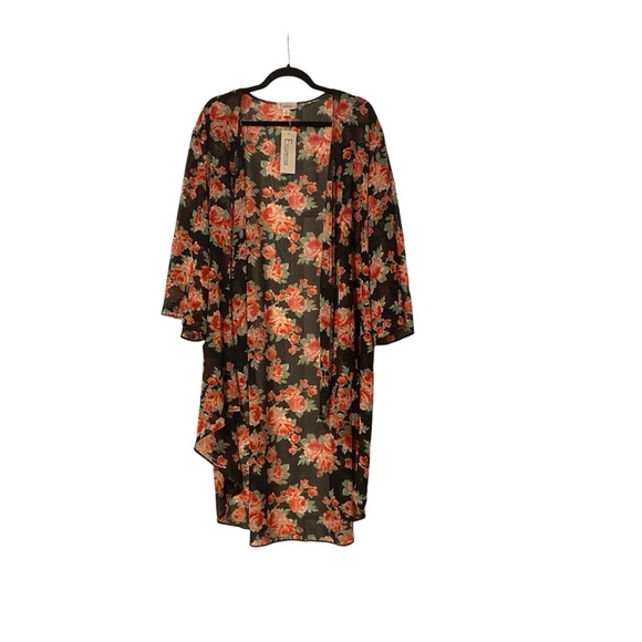 Espresso Jackets & Blazers - Rose 🥀 Print Coverup